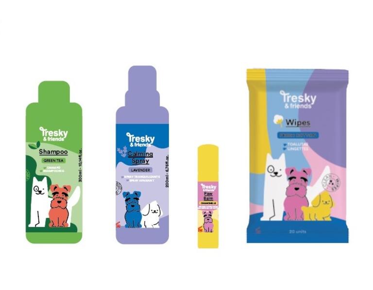 SET REGALO 4 PIEZAS(CHAMPU,SPRAY, CALMANTE,BALSAMO,TOALLITAS)