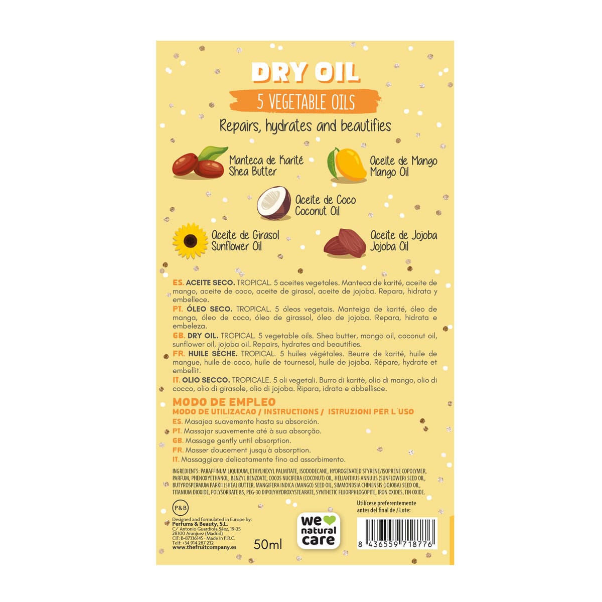 ACEITE SECO CORPORAL TROPICAL TFC