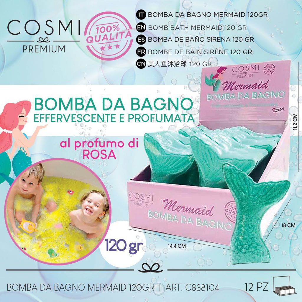 BOMBA DE BAÑO SIRENA