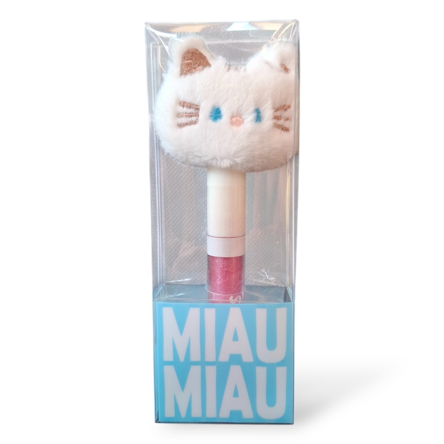 LIP GLOSS BRILLO PELUCHES ANIMALES GATITO BLANCO