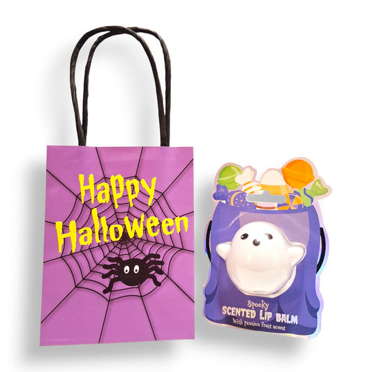 BALSAMO LABIAL HALLOWEEN CON AROMA A FRUTA DE LA PASION