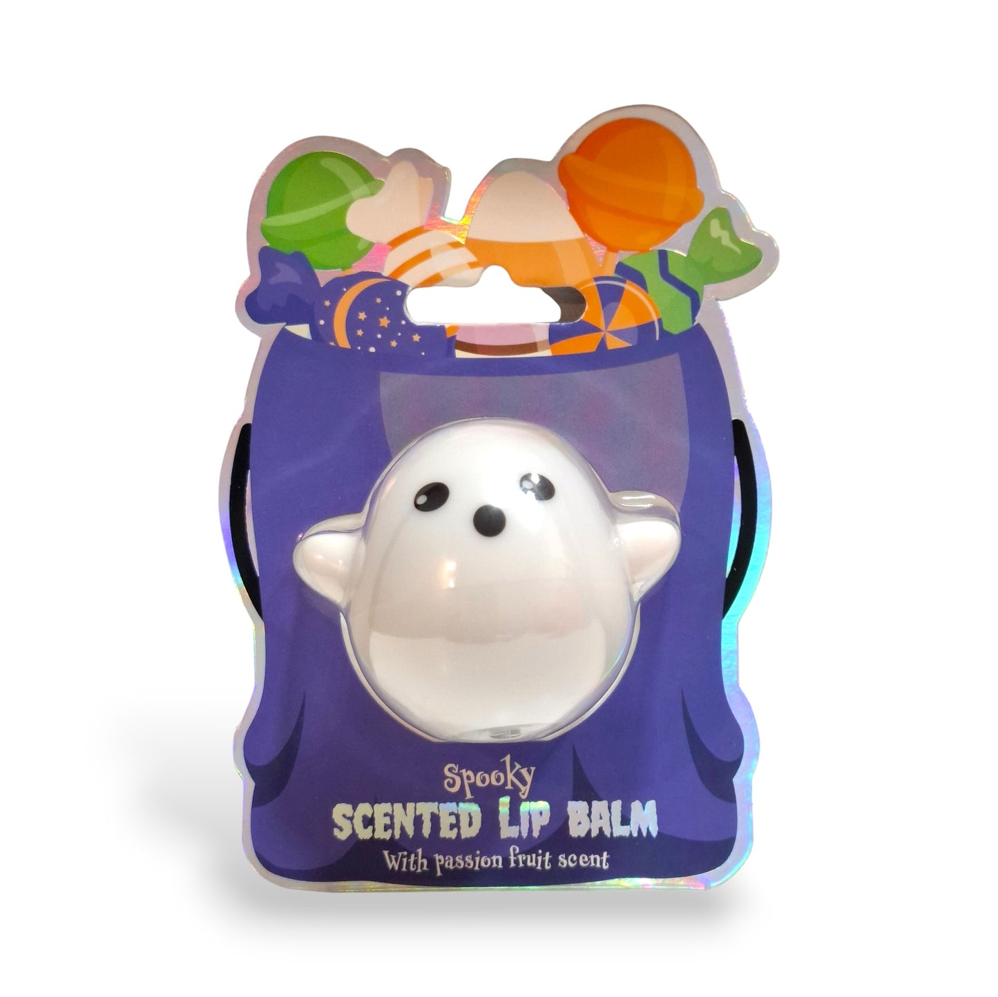 BALSAMO LABIAL HALLOWEEN CON AROMA A FRUTA DE LA PASION