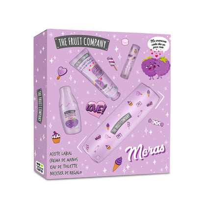 SET MORAS (COLONIA + CREMA DE MANOS + LIP OIL + ESTUCHE)
