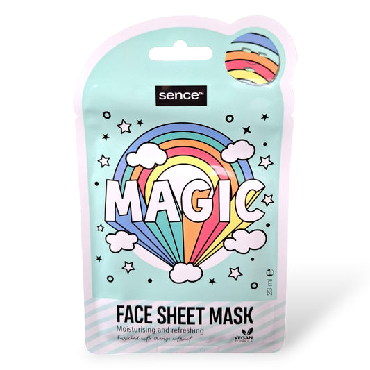 MASCARILLA FACIALES IMPRESAS DIVERTIDAS Y MAGICAS CON ARCO IRIS