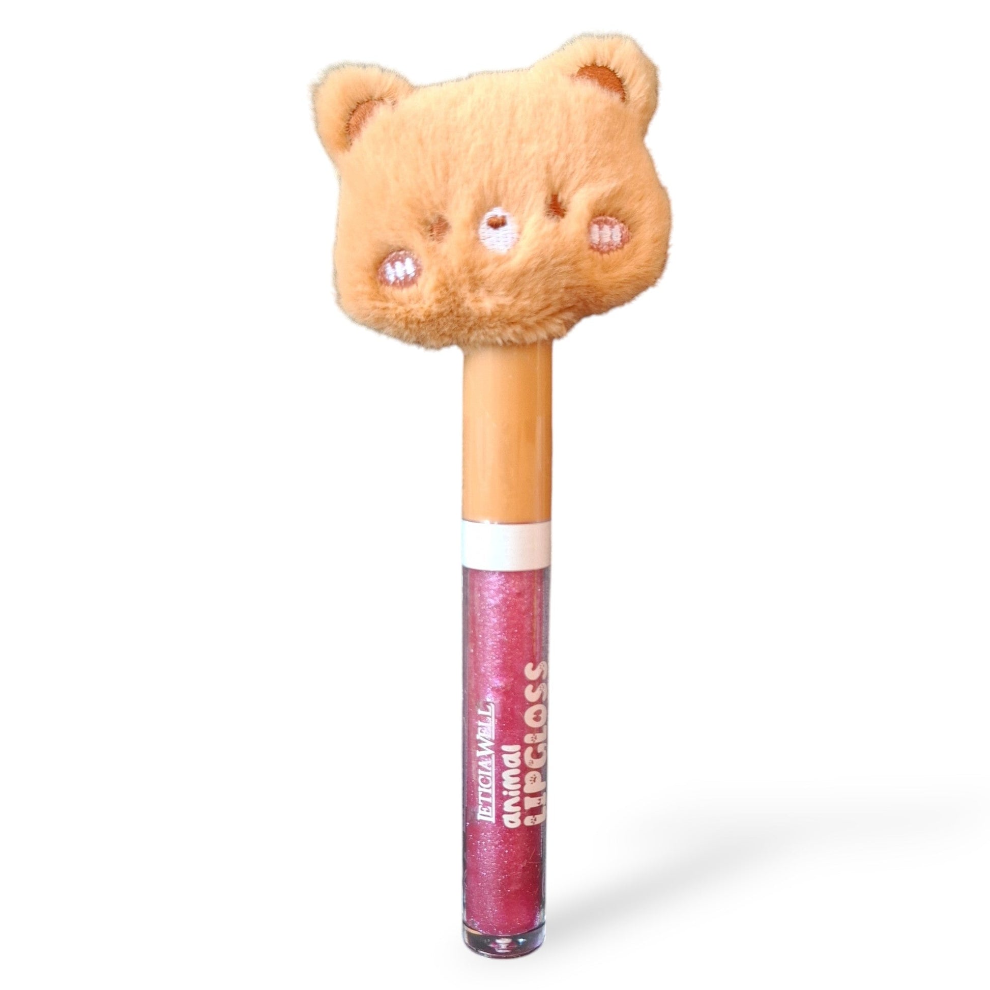 LIP GLOSS BRILLO PELUCHES ANIMALES - OSO MARRON