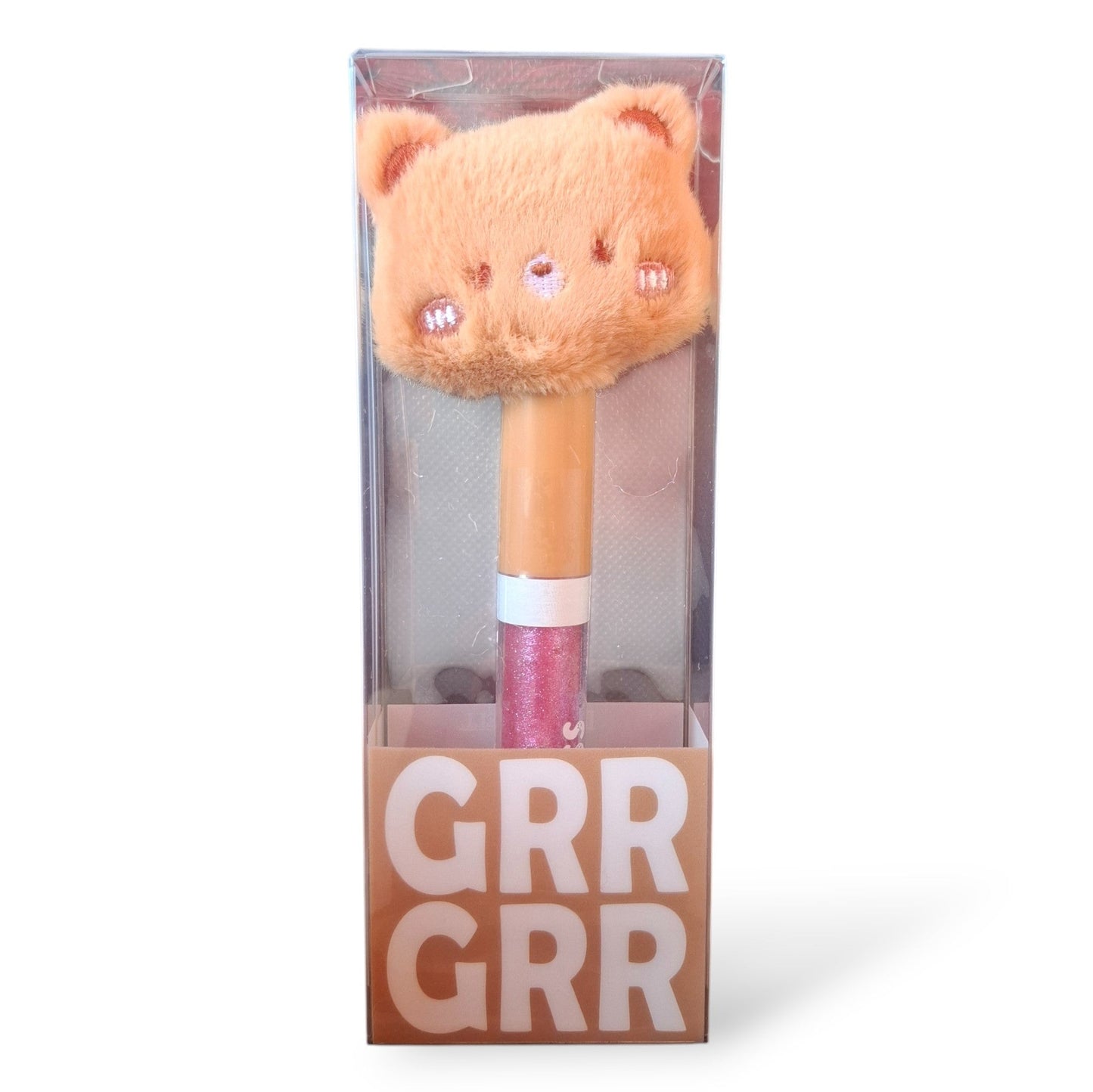 LIP GLOSS BRILLO PELUCHES ANIMALES - OSO MARRON