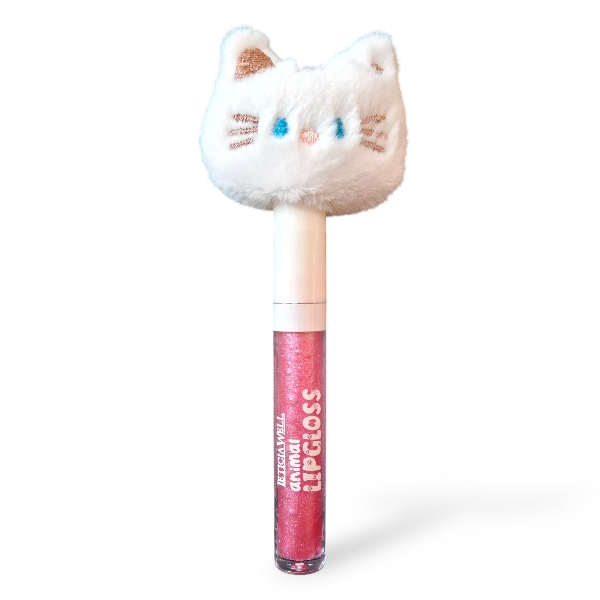 LIP GLOSS BRILLO PELUCHES ANIMALES GATITO BLANCO
