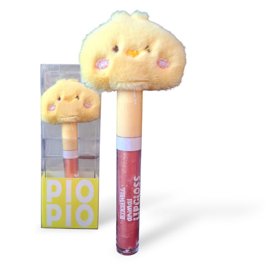 LIP GLOSS BRILLO PELUCHES ANIMALES - PATITO AMARILLO